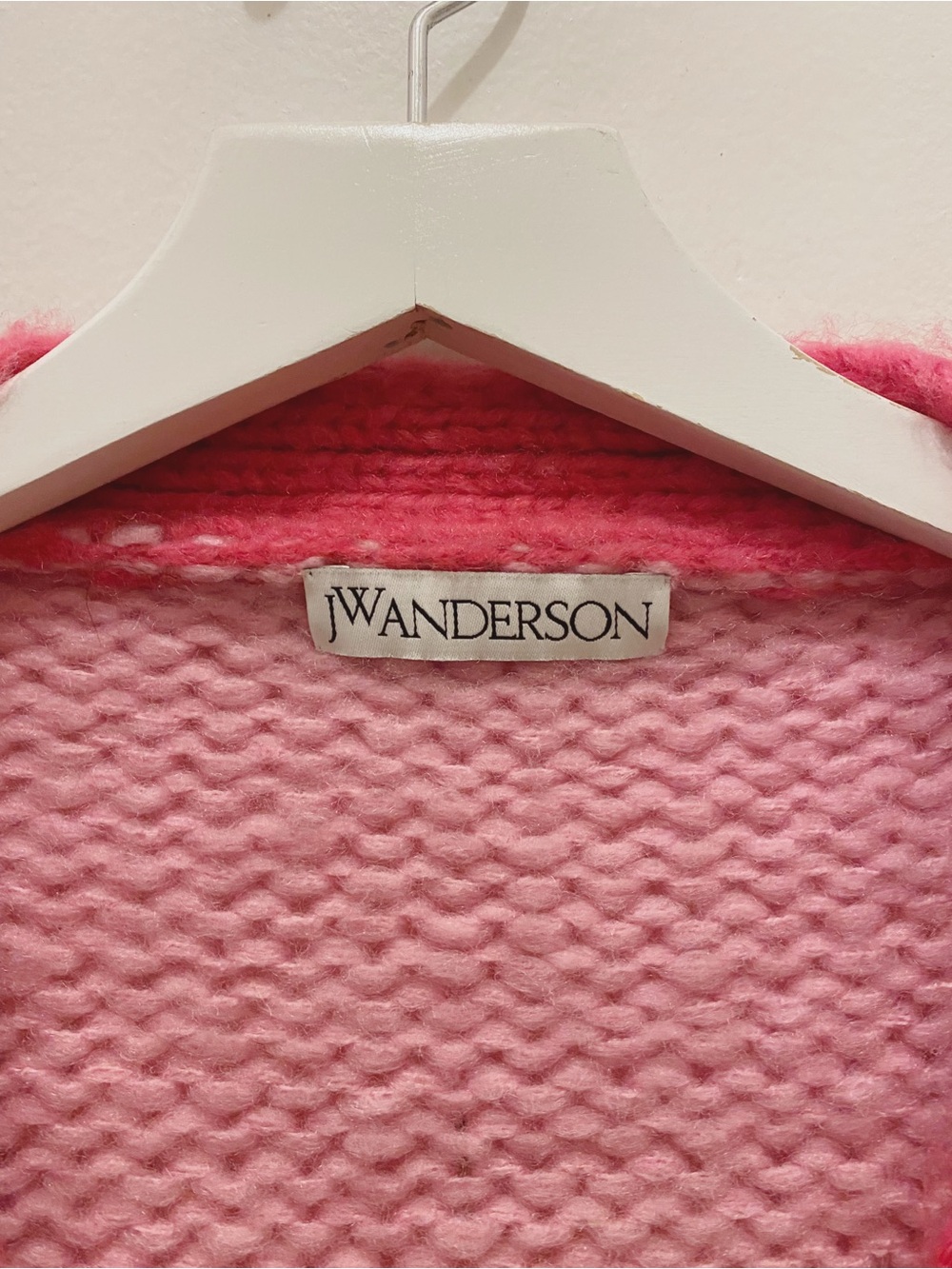 JW Anderson Pink Gradient Knit Cardigan - Picture 2 of 4